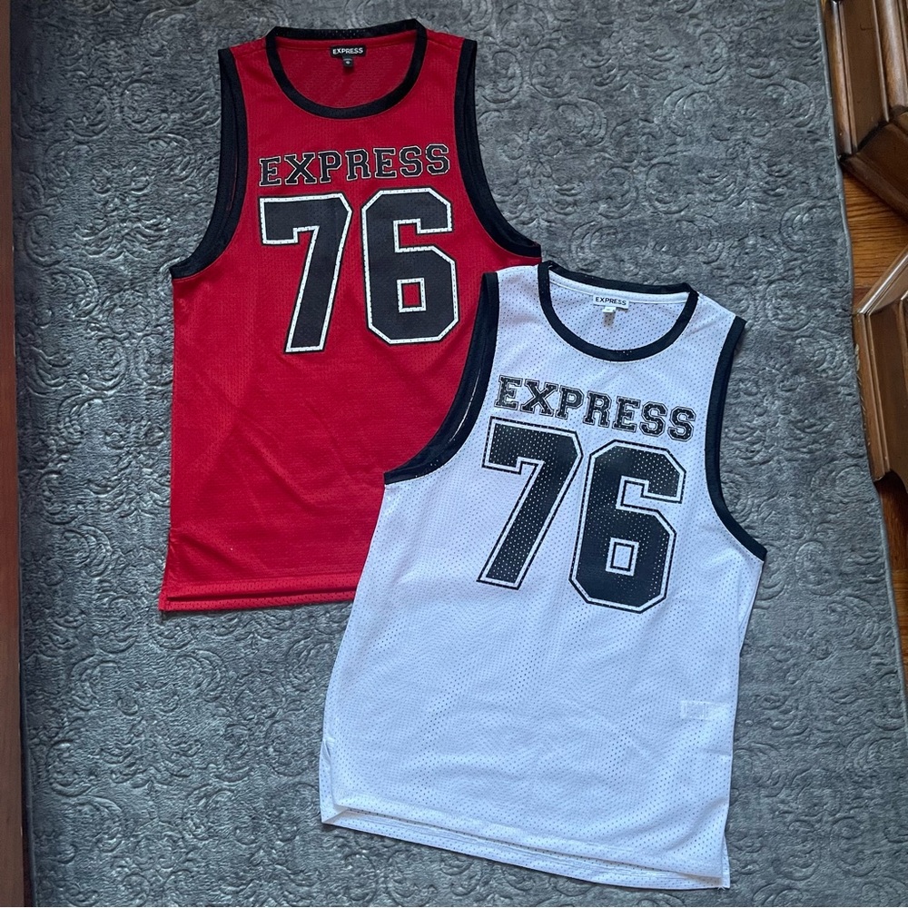 2 for $18 EXPRESS Jersey Style Tank Tops XS